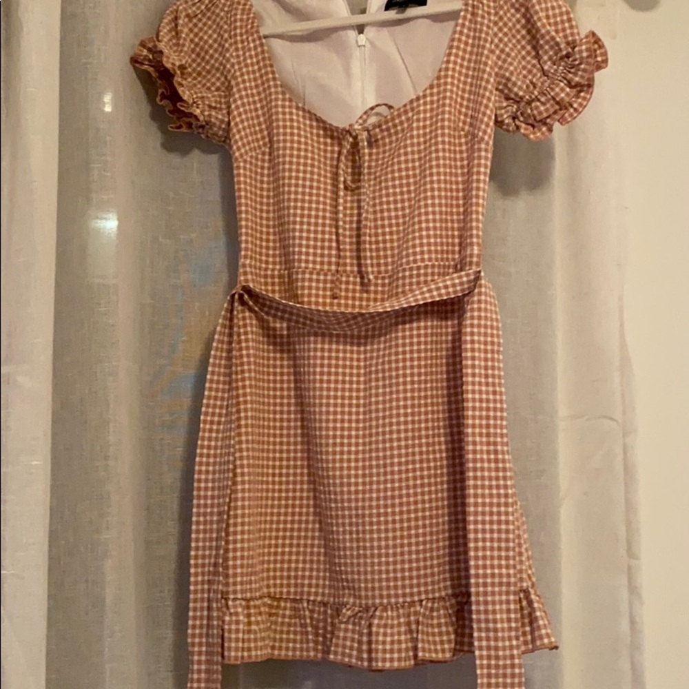 Revolve Pink and White Dress